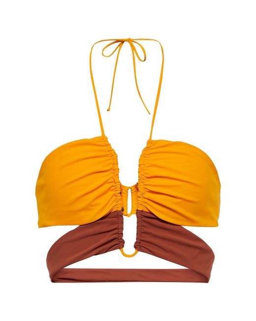 Nensi Dojaka Exclusive to Ruched halterneck bikini top