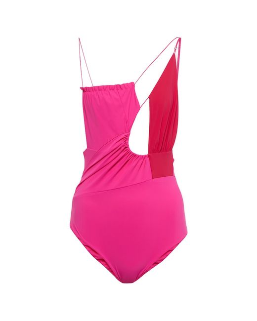 Nensi Dojaka Exclusive to Cutout asymmetric swimsuit