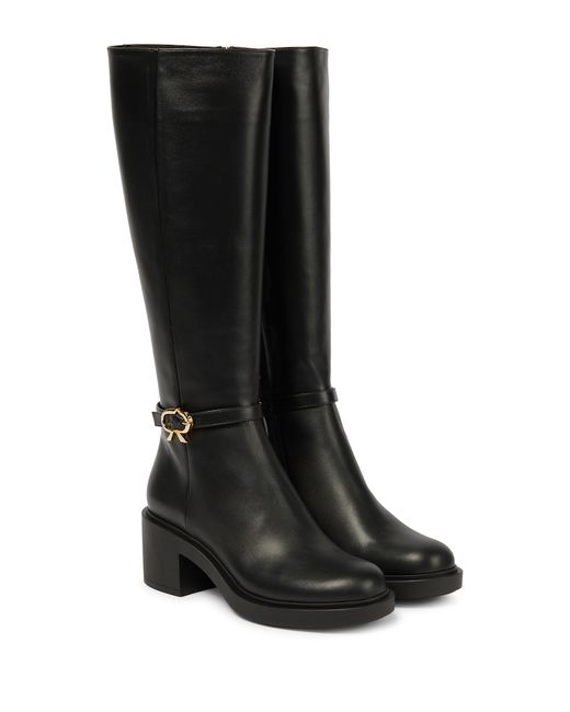Gianvito Rossi Ribbon Dumont leather knee-high boots