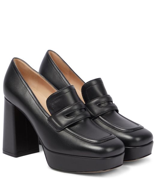 Gianvito Rossi Leather loafer pumps