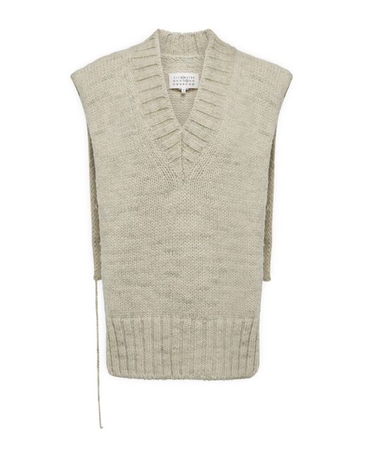Maison Margiela Alpaca cotton and wool sweater vest
