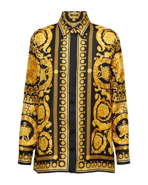 Versace Barocco silk twill shirt