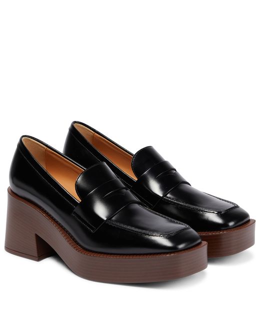Tod's Leather platform loafers