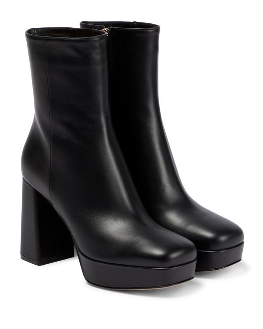 Gianvito Rossi Leather platform ankle boots