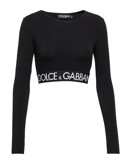 Dolce & Gabbana Logo cotton-blend crop top