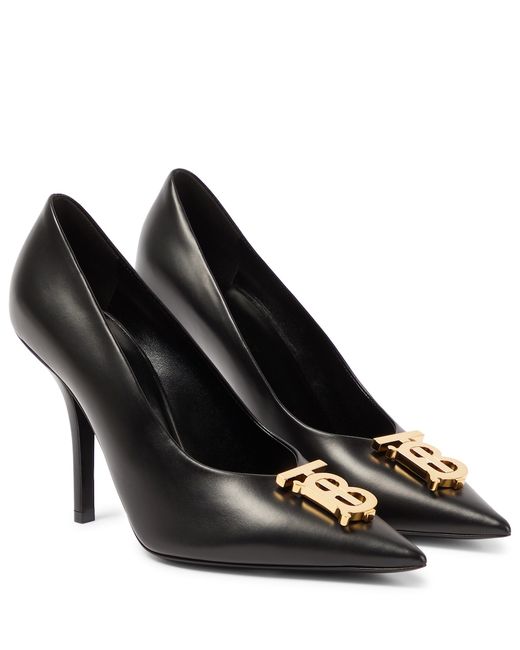 Burberry TB leather pumps