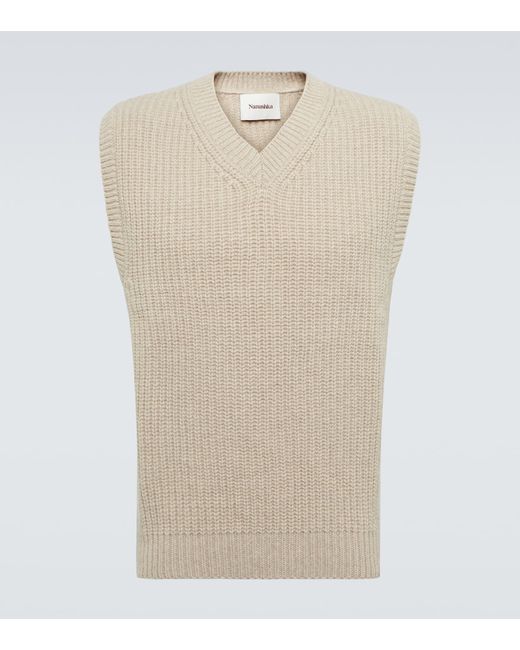 Nanushka Malthe wool and cashmere sweater vest