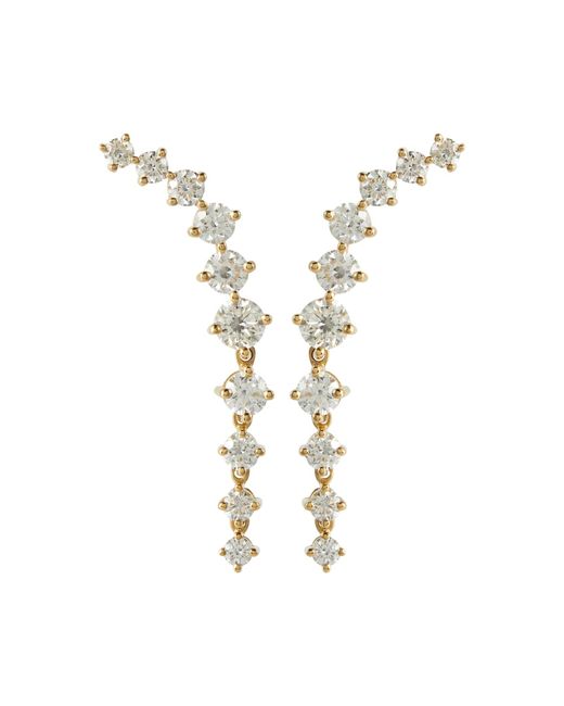 Melissa Kaye Aria Dagger Mini 18kt earrings with diamonds