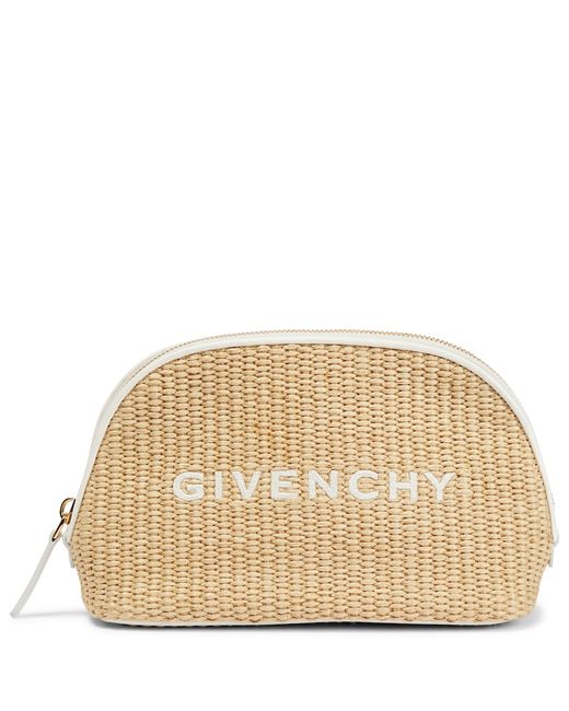 Givenchy G-Essentials raffia-effect pouch