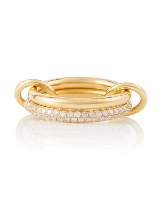 Spinelli Kilcollin Virgo 18kt linked rings with white diamonds
