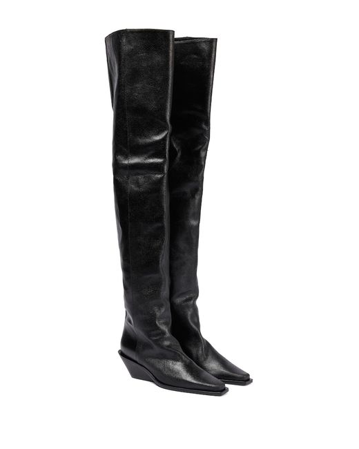 Ann Demeulemeester Hilde leather over-the-knee boots