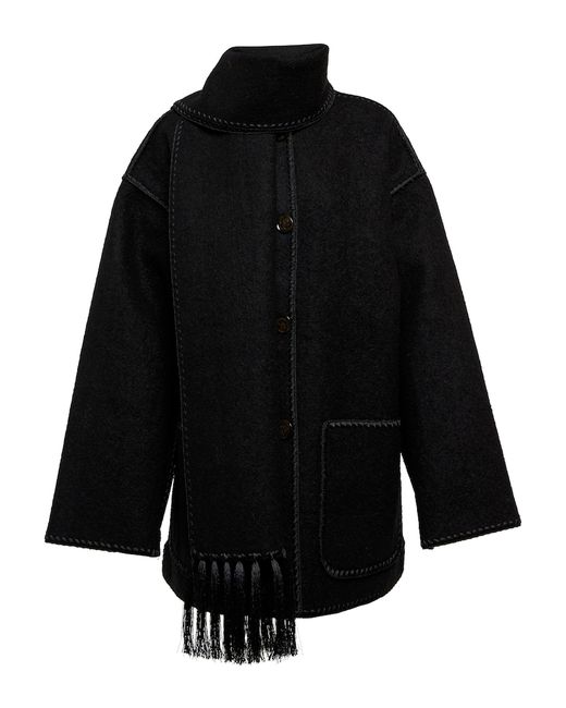 Totême Embroidered wool-blend scarf jacket