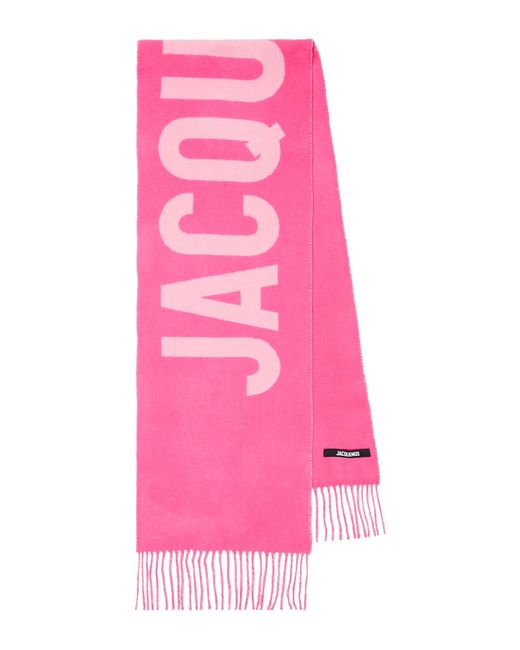 Jacquemus Logo jacquard virgin wool scarf
