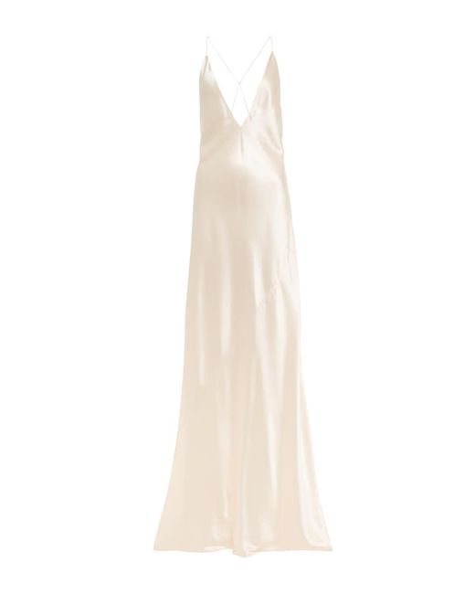 Saint Laurent Silk-satin gown