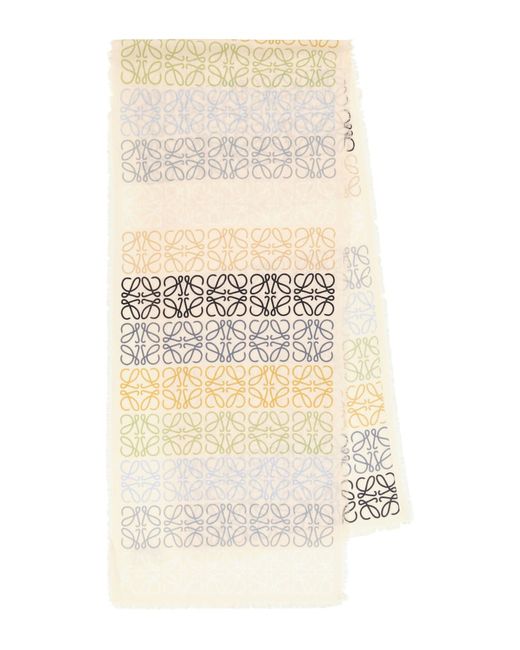 Loewe Anagram wool silk and cashmere scarf