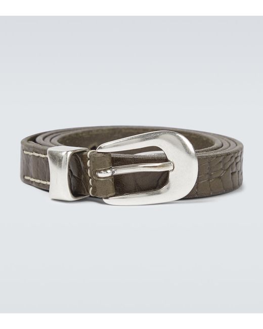 Our Legacy Croc-effect leather belt