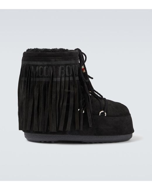 Alanui x Moon Boot Icon suede ankle boots
