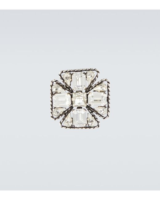 Saint Laurent Crystal-embellished brooch