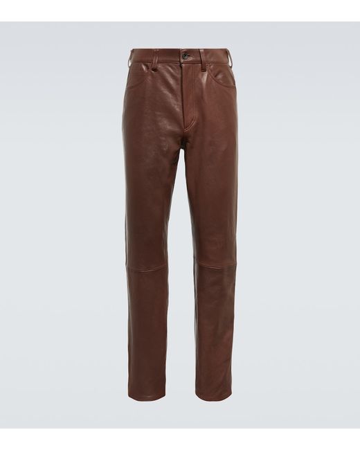 Auralee Straight leather pants