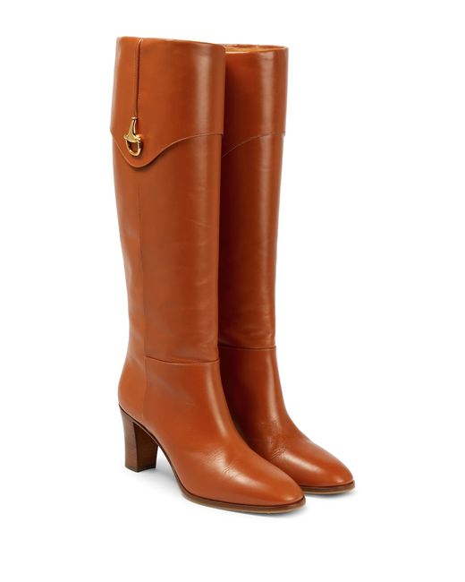 Gucci Horsebit leather knee-high boots