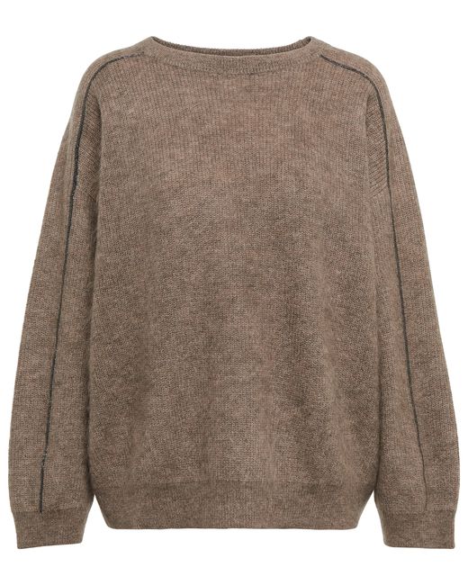 Brunello Cucinelli Embellished mohair-blend sweater