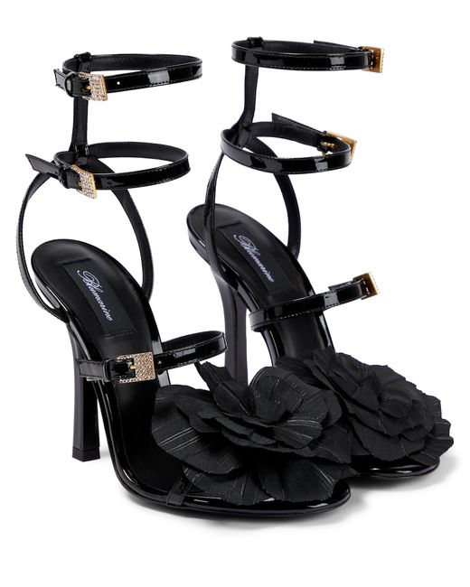 Blumarine Embellished patent leather sandals