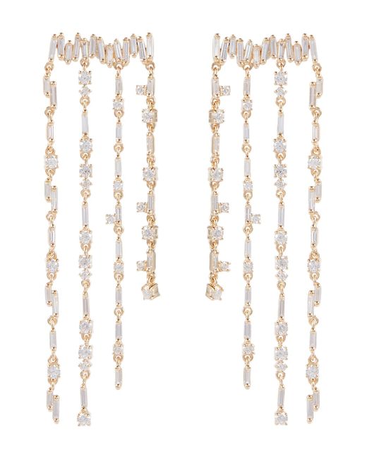 Suzanne Kalan 18kt fringe earrings with diamonds