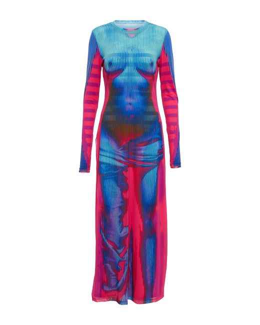 Y / Project x Jean Paul Gaultier Body Morph mesh maxi dress