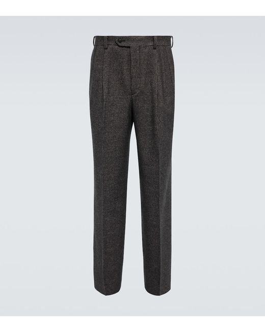 Auralee Straight cotton wool and cashmere pants