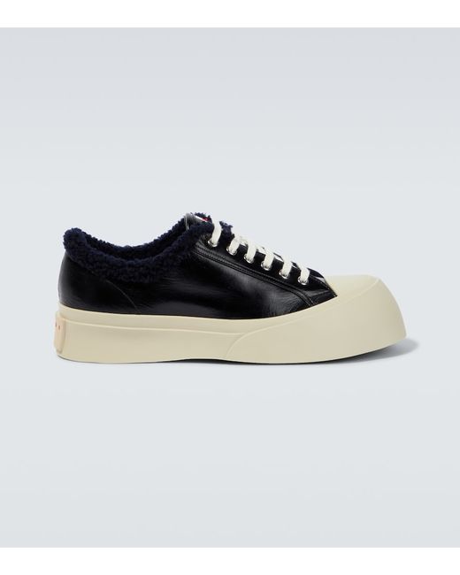 Marni Pablo faux fur-trimmed sneakers
