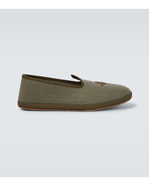 Loro Piana Venice cashmere and wool slippers