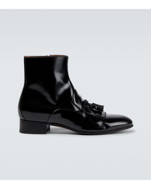 Gucci Leather tassel ankle boots