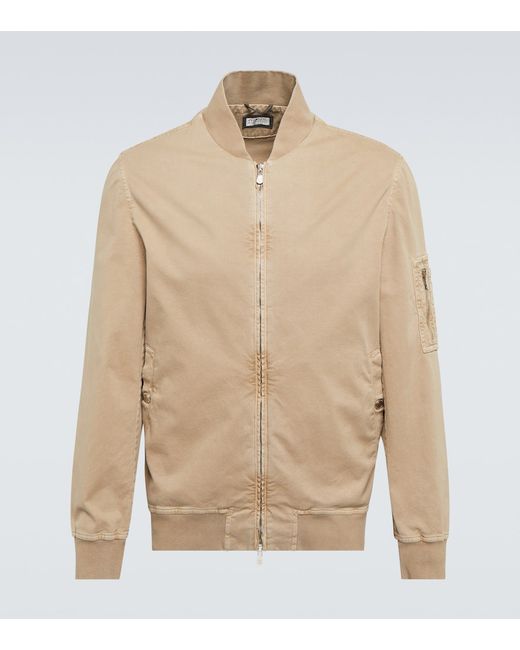 Brunello Cucinelli Cotton-blend bomber jacket