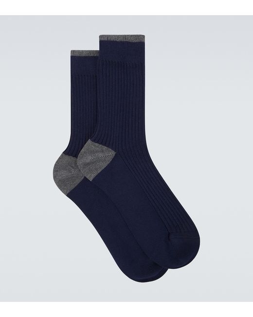 Brunello Cucinelli Ribbed-knit cotton socks