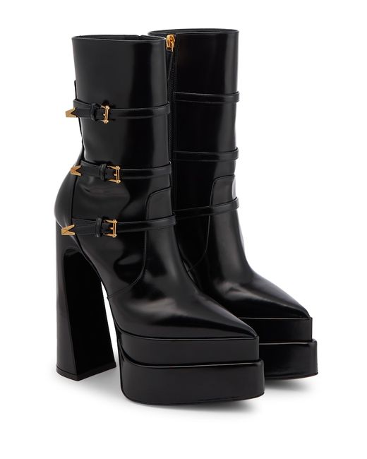 Versace Aevitas Pointy leather ankle boots