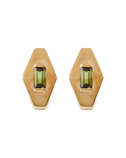 Aliita Deco Rombo Mini 9kt earrings with tourmaline