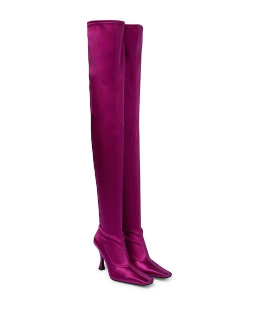 Proenza Schouler Satin Trap over-the-knee boots