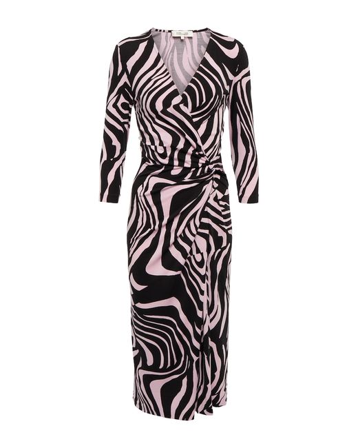 Diane von Furstenberg Printed ruched midi dress