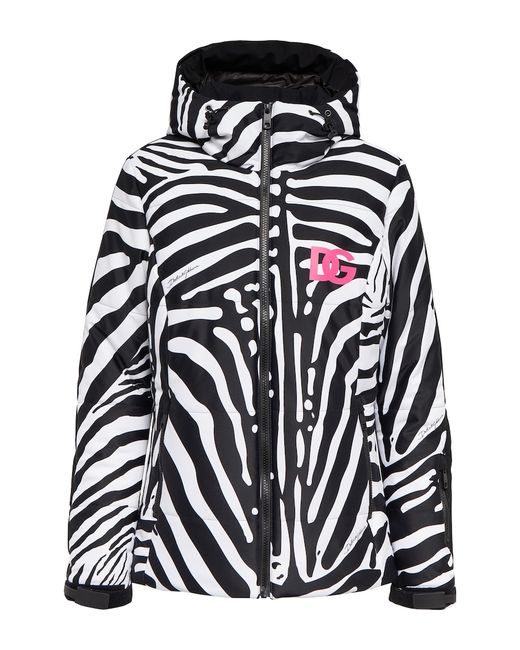Dolce & Gabbana Zebra-print ski jacket