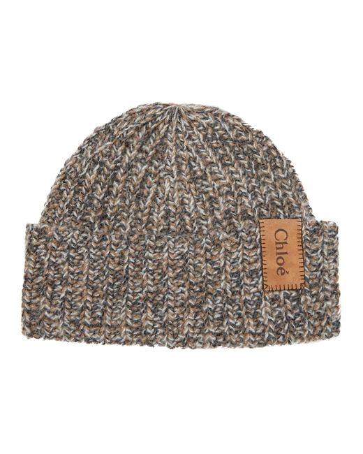Chloé Ribbed-knit cashmere and wool beanie