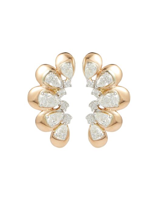 Yeprem 18kt rose earring with diamonds