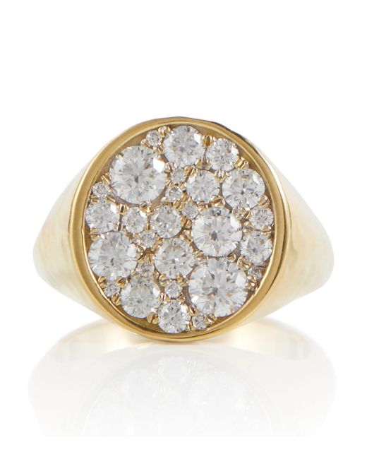 Octavia Elizabeth Octavia Signet 18kt gold ring with diamonds