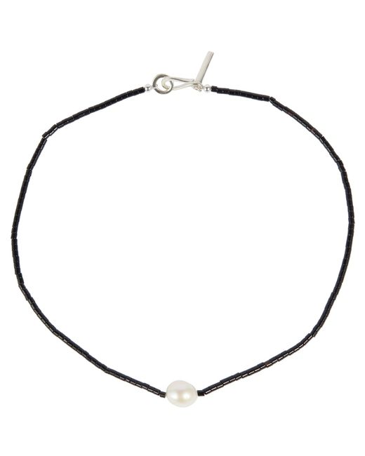 Sophie Buhai Mermaid sterling silver choker with agate and freshwater pearls