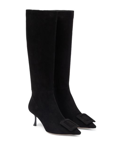 Roger Vivier Viv In The City suede knee-high boots