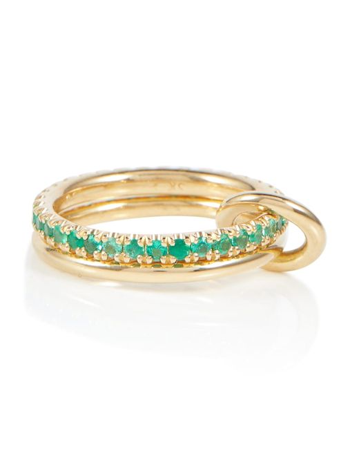 Spinelli Kilcollin Marigold 18kt yellow gold ring with emeralds