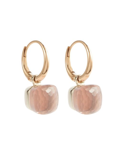Pomellato Nudo 18kt rose and white gold earrings with quartz