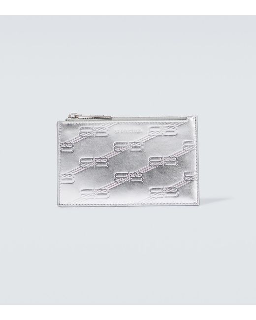 Balenciaga Logo leather card holder