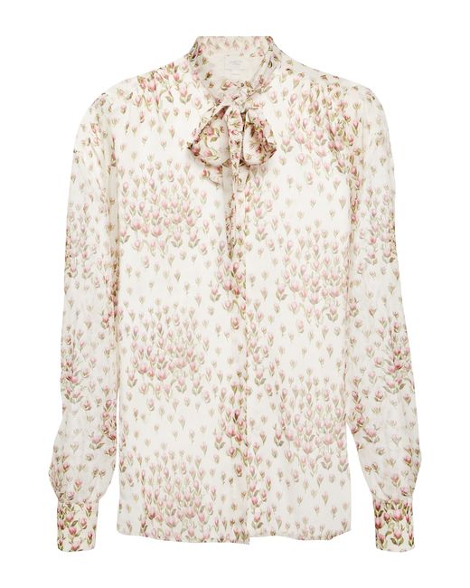 Giambattista Valli Floral printed silk blouse