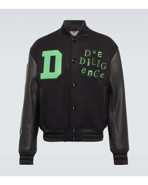 Due Diligence Wool and leather jacket