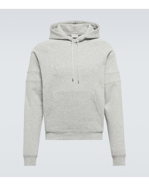 Saint Laurent Logo cotton-blend hoodie
